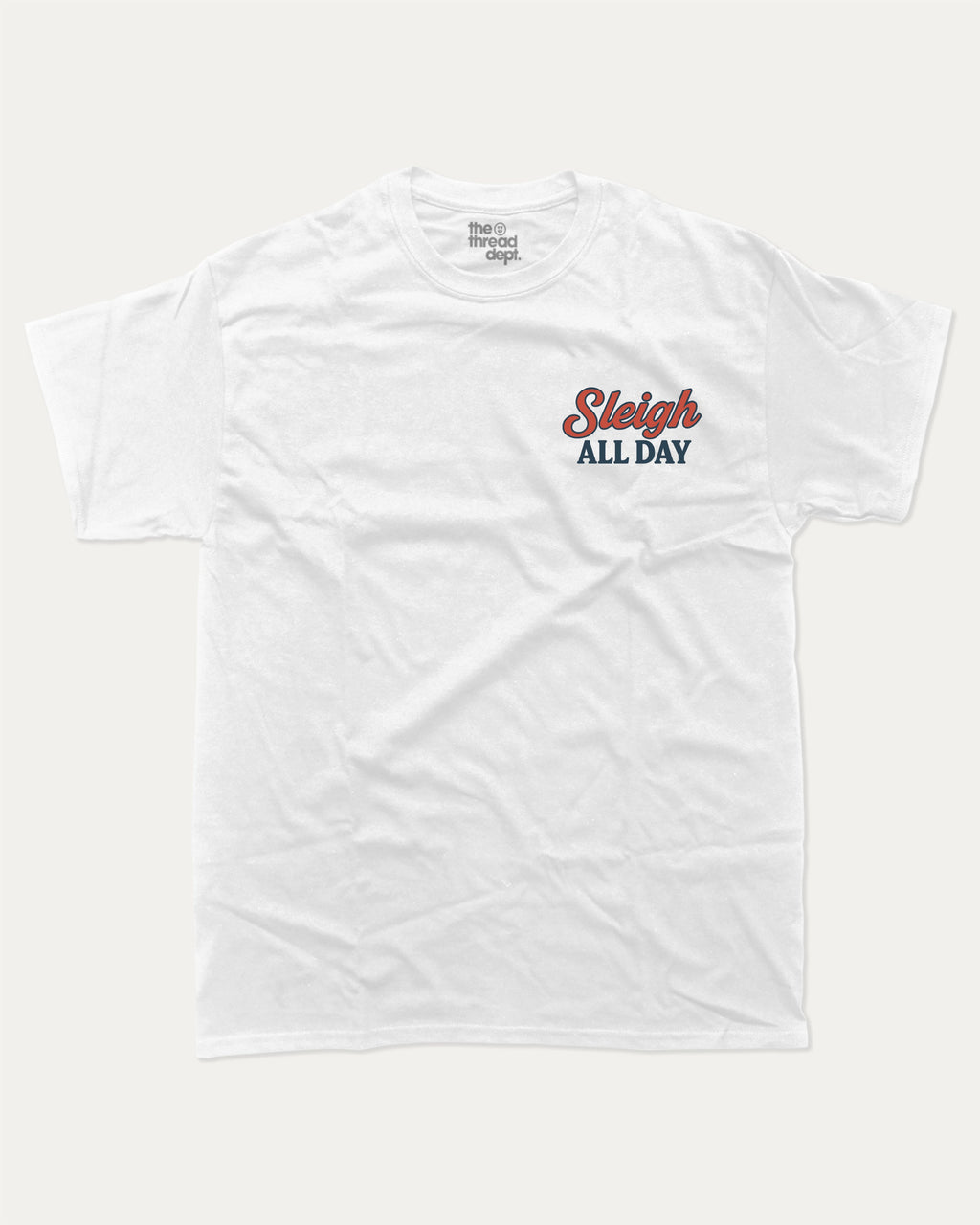 Capybara's Sleigh Rides graphic tee with bold and humorous print, Perfect Gift for Christmas, X Mas Graphic T shirt, X-mas Gift, funny and trendy graphic. Perfect for adults and gift-giving. White shirt.