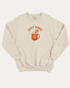 Cozy Vibes graphic sweatshirt with bold and humorous print, Perfect Gift for Christmas, Gift for X mas Day,  warm and cozy graphic for everyday wear. Perfect for adults and gift-giving. Natural pullover.