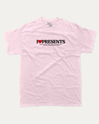 I Love Presents graphic tee with bold and humorous print, funny and trendy graphic. Perfect Gift for Christmas, x-mas gift,  Perfect for adults and gift-giving. Pink shirt.