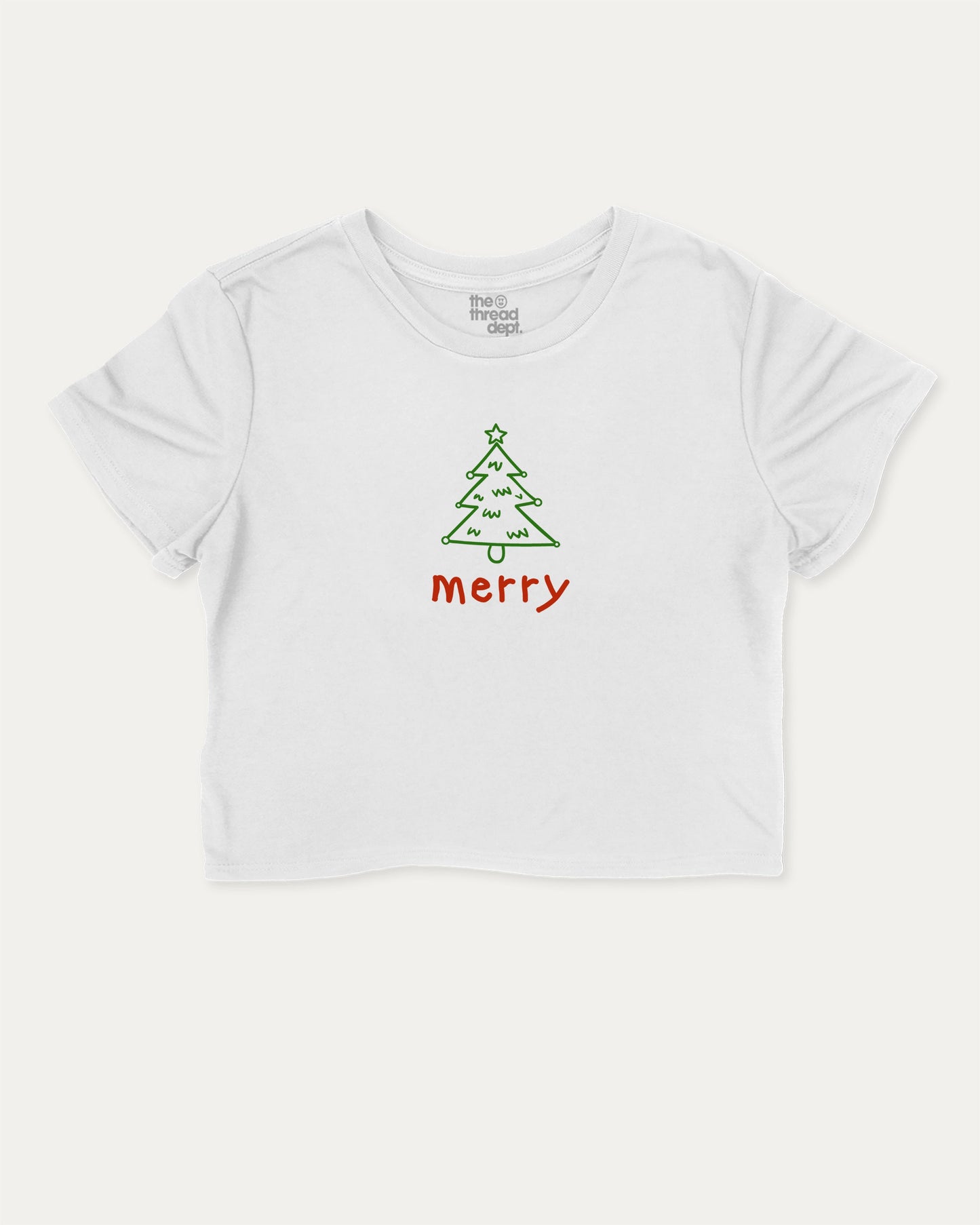 Merry graphic crop tee with funny and trendy slogan print, Perfect Gift for Christmas, X Mas Graphic T shirt, X-mas Gift, perfect for women’s casual looks or layering. White crop t-shirt.