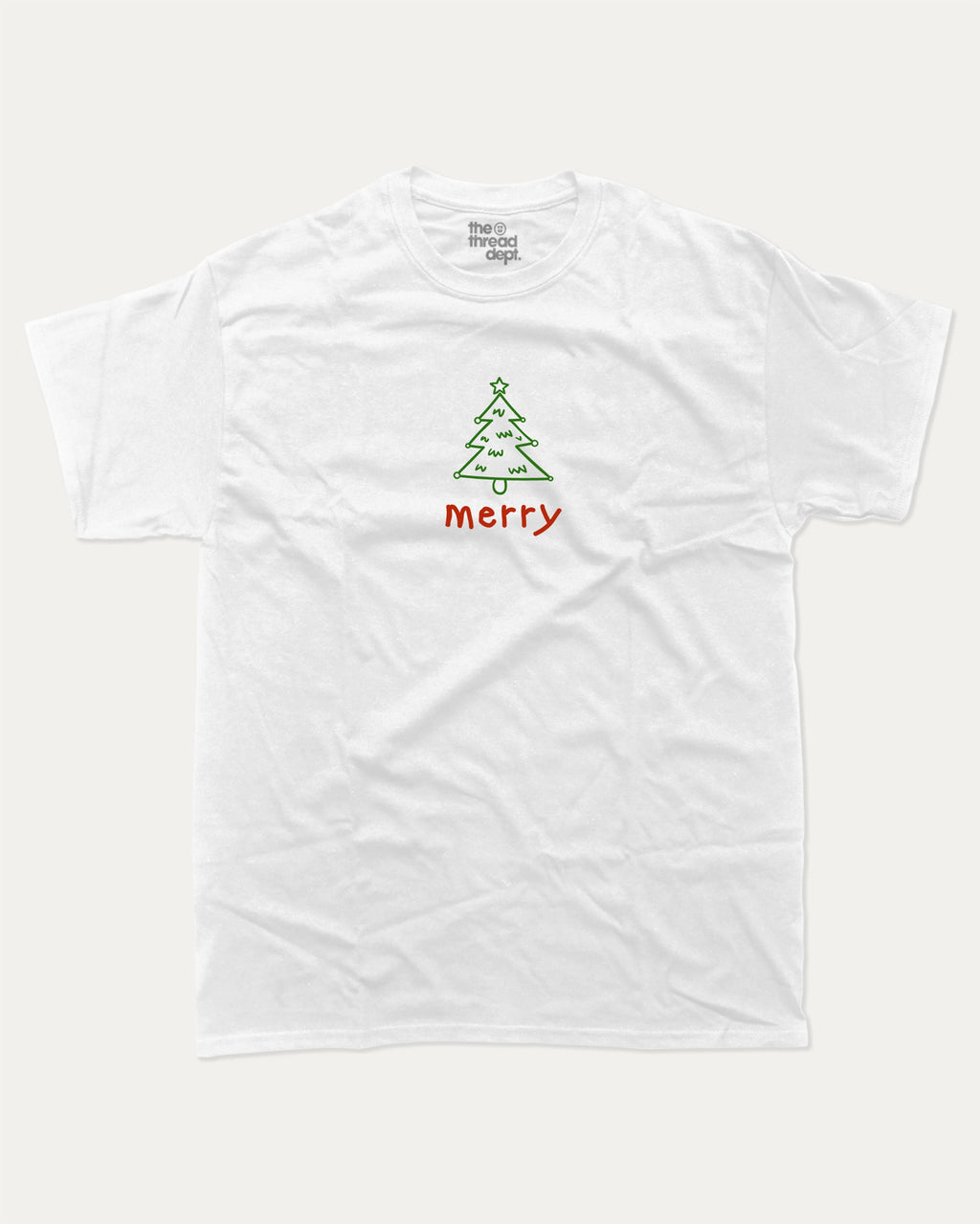 Merry graphic tee with bold and humorous print, Perfect Gift for Christmas, X Mas Graphic T shirt, X-mas Gift, funny and trendy graphic. Perfect for adults and gift-giving. White shirt.