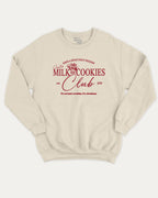 Santa's Milk and cookies graphic sweatshirt with bold and humorous print, Perfect Gift for Christmas, X-mas Gift T shirt, Cozy X-mas tee, warm and cozy graphic for everyday wear. Perfect for adults and gift-giving. Natural pullover.