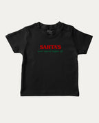 Santa's Most Special Helper graphic tee with bold and humorous print, Perfect Gift for Christmas, Christmas Gift, X-mas Gift for friends, funny and trendy graphic. Perfect for adults and gift-giving. Black shirt.