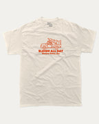 Sleigh All Day graphic tee with bold and humorous print, Perfect Gift for Christmas, Gift for X mas Day,  funny and trendy graphic. Perfect for adults and gift-giving. Cream shirt.