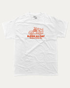 Sleigh All Day graphic tee with bold and humorous print, Perfect Gift for Christmas, Gift for X mas Day,  funny and trendy graphic. Perfect for adults and gift-giving. White shirt.