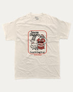 Snow Diggity graphic t-shirt, perfect for adults. A must-have funny tee, Christmas gift T Shirt, Funny Graphic Tee, X mas Tee, Merry Christmas, unique gift idea. Cream.