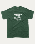 Matcha Dept graphic tee with bold and humorous print, vintage match graphic. Perfect for adults and gift-giving. Forest shirt.