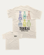 Tequilas graphic tee with bold and humorous print, Drinks T shirt, Alcohol Lovers T shirt, Drinks Lover Graphic T shirt, Party T shirt,funny and trendy graphic. Perfect for adults and gift-giving. Cream shirt.