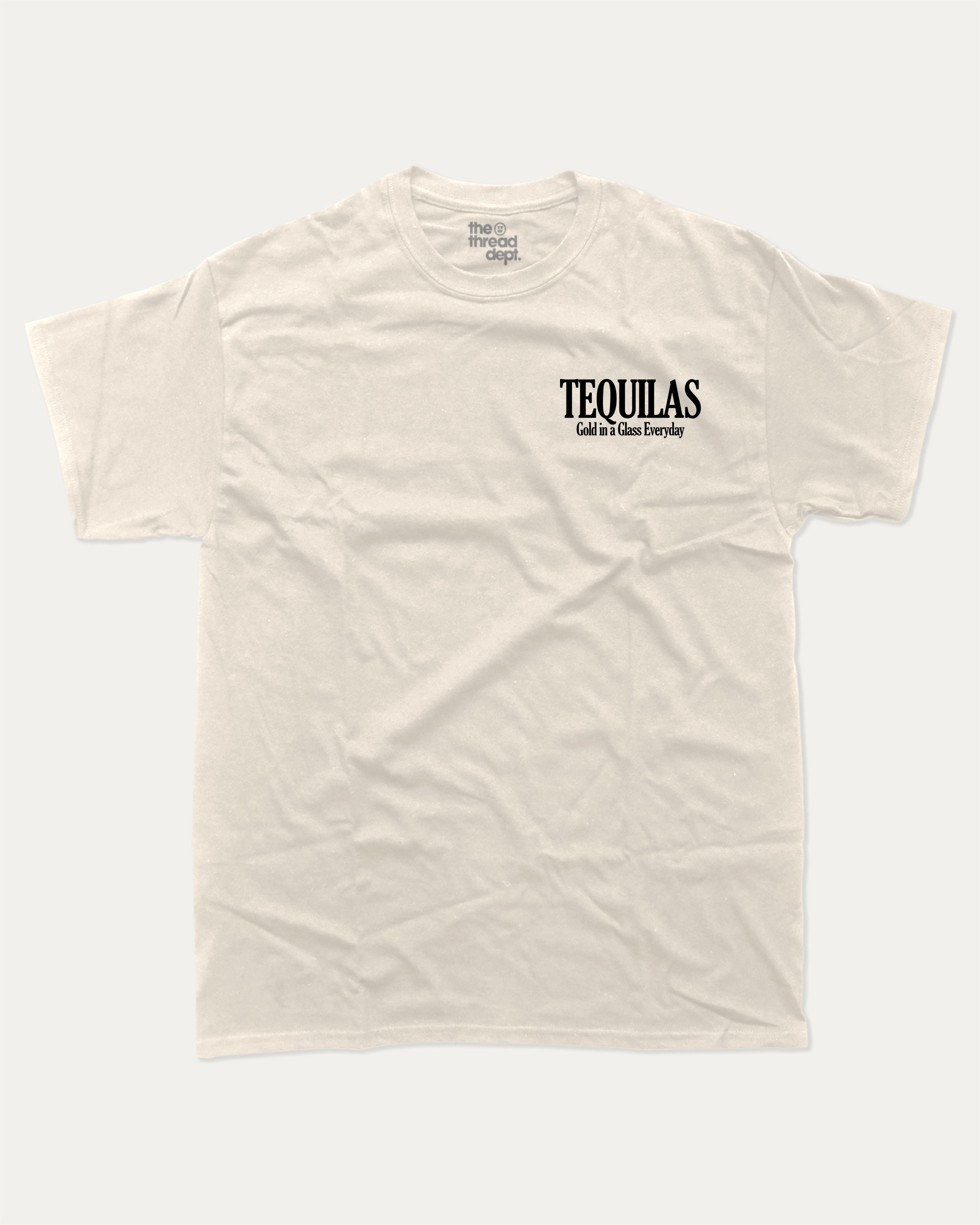 Tequilas graphic tee with bold and humorous print, Drinks T shirt, Alcohol Lovers T shirt, Drinks Lover Graphic T shirt, Party T shirt,funny and trendy graphic. Perfect for adults and gift-giving. Cream shirt.