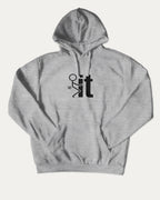 F it graphic hoodie with retro and trendy artwork, casual streetwear with bold personality. Great for adults and gifting. Heather Grey hoodie.