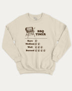 BBQ Timer pullover sweatshirt, T shirt for BBQ Lover, BBQ Grill Graphic T shirt, Food Graphic T shirt, Drinks Graphic T shirt, Dad Graphic T shirt, A must-have graphic pullover, comfy cold-weather wear, bold casual look. Natural sweater
