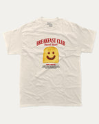 Breakfast Club graphic tee with bold and humorous print, funny and trendy graphic. Food Graphic Tee, Pun Graphic T shirt, Toast Graphic T shirt,  Perfect for adults and gift-giving. Cream shirt.