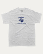Can I Get A Side Of Ranch graphic tee with retro and humorous print, funny ranch graphic. Perfect for adults and gift-giving. Ash Grey shirt.