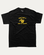 Can I Get A Side Of Ranch graphic tee with retro and humorous print, funny ranch graphic. Perfect for adults and gift-giving. Black shirt.