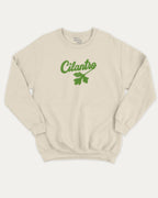 Cilantro graphic sweatshirt with bold and humorous print, Mexican Foods Graphic T shirt,  warm and cozy graphic for everyday wear. Perfect for adults and gift-giving. Natural pullover.