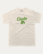Cilantro graphic tee with bold and humorous print, Mexican Foods Graphic T shirt,  funny and trendy graphic. Perfect for adults and gift-giving. Cream shirt.