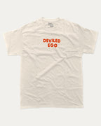 Deviled Egg graphic tee with bold and humorous print, funny and trendy graphic. Food Lover T shirt, Craving Graphic Tee,  Perfect for adults and gift-giving. Cream shirt.