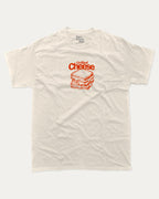 Grilled Cheese graphic tee with bold and humorous print, funny and trendy graphic. Food Lover Graphic T shirt, Craving Graphic T shirt, Snack Graphic T shirt,  Perfect for adults and gift-giving. Cream shirt.