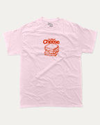 Grilled Cheese graphic tee with bold and humorous print, funny and trendy graphic. Food Lover Graphic T shirt, Craving Graphic T shirt, Snack Graphic T shirt,  Perfect for adults and gift-giving. Pink shirt.