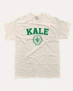 KALE University graphic t-shirt, Food T shirt, Food lover t shirt, Funny Food T shirt, . A must-have funny tee, trending meme shirt, unique gift idea. Cream.