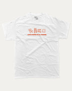 Love Comes In All Shapes graphic tee with bold and humorous print, funny and trendy graphic. Perfect for adults and gift-giving. White shirt.