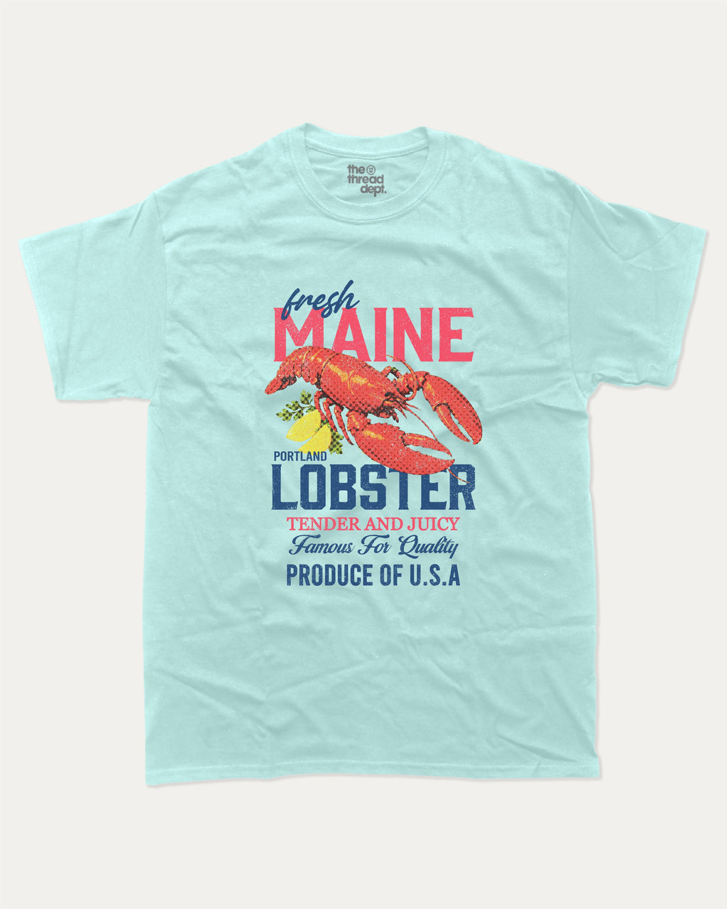 Maine Lobster graphic t-shirt, Lobster Graphic T shirt, Maine Graphic T shirt, Retro Graphic T shirt, T shirt for Food Lover, A must-have funny tee, trending meme shirt, unique gift idea. Celadon.