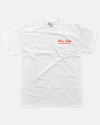 More Pasta graphic tee with bold and humorous print, Perfect Gift for Food Lover, Food Graphic T shirt, Pasta Lover Graphic Tee, funny and trendy graphic. Perfect for adults and gift-giving. White shirt.