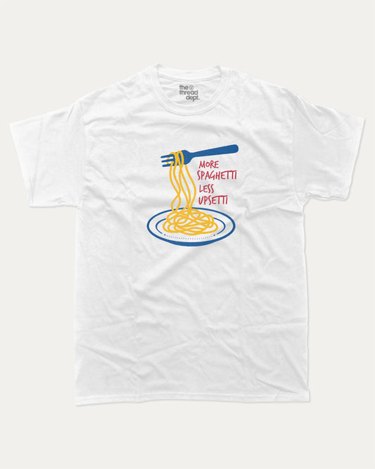 More Spaghetti graphic crop tee, Food Lovers T shirt, Food Graphic T shirt, Pizza Graphic T shirt, Pasta Graphic T shirt, Spaghetti Graphic T shirt, A must-have funny tee, trending meme shirt, unique gift idea. White.