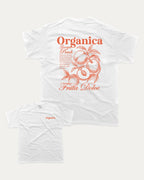 Organica graphic tee with orgarnic lover graphic, funny and trendy graphic. Perfect for adults and gift-giving. White shirt.