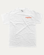 Organica graphic tee with orgarnic lover graphic, funny and trendy graphic. Perfect for adults and gift-giving. White shirt.