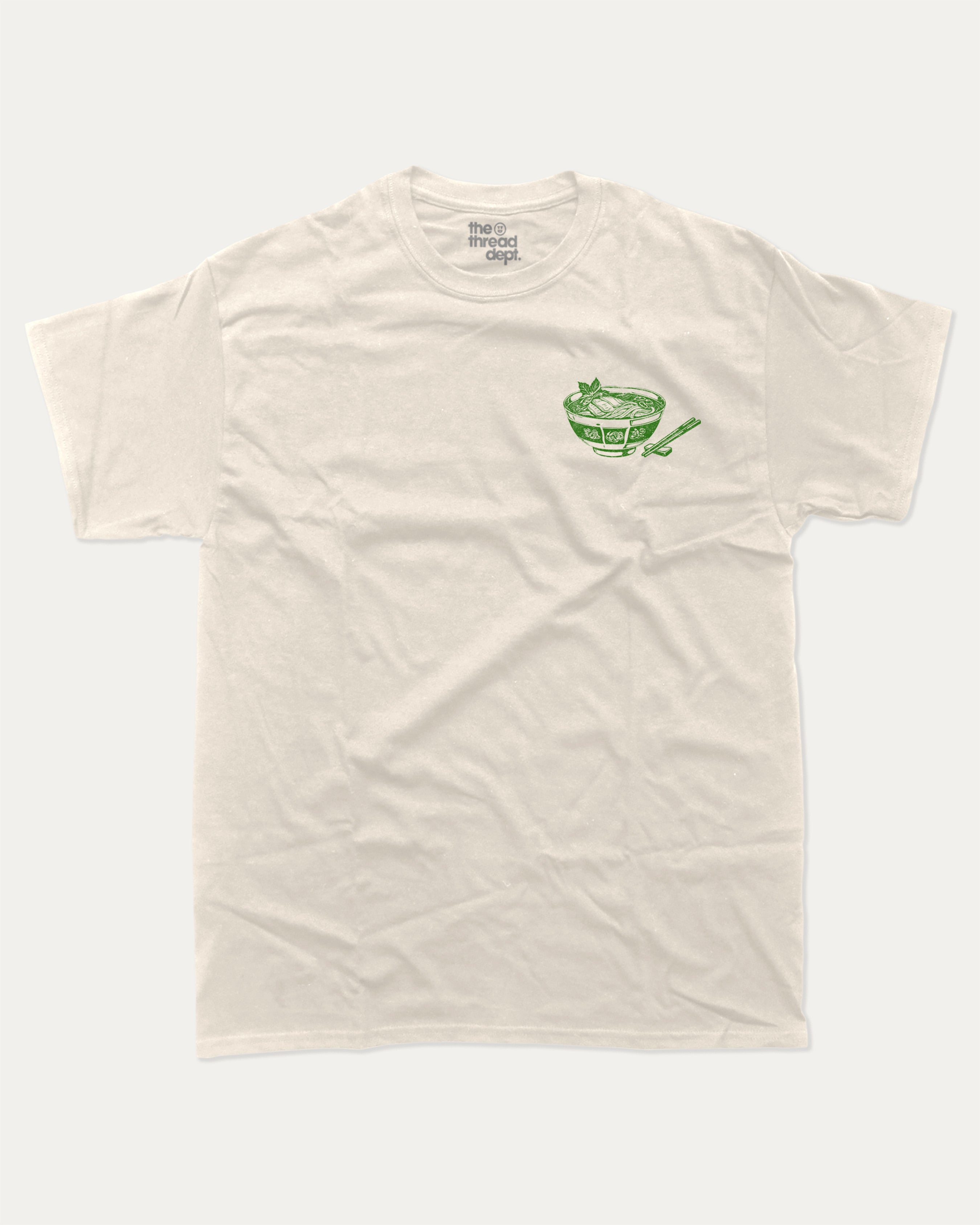 Pho Sure Hangover Club graphic tee with bold and humorous print, Perfect Gift for Pho Lover, Food Graphic T shirt,  funny and trendy graphic. Perfect for adults and gift-giving. Cream shirt.
