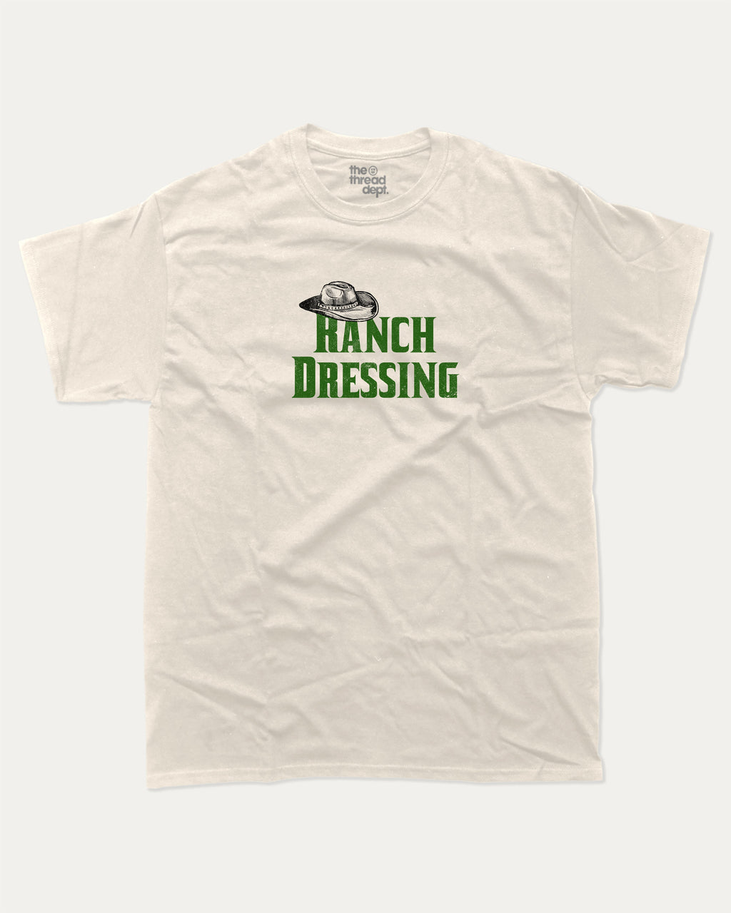 Ranch Dressing graphic tee with bold and humorous print, Funny Food Graphic T shirt, Food Graphic Tee, funny and trendy graphic. Perfect for adults and gift-giving. Cream shirt.