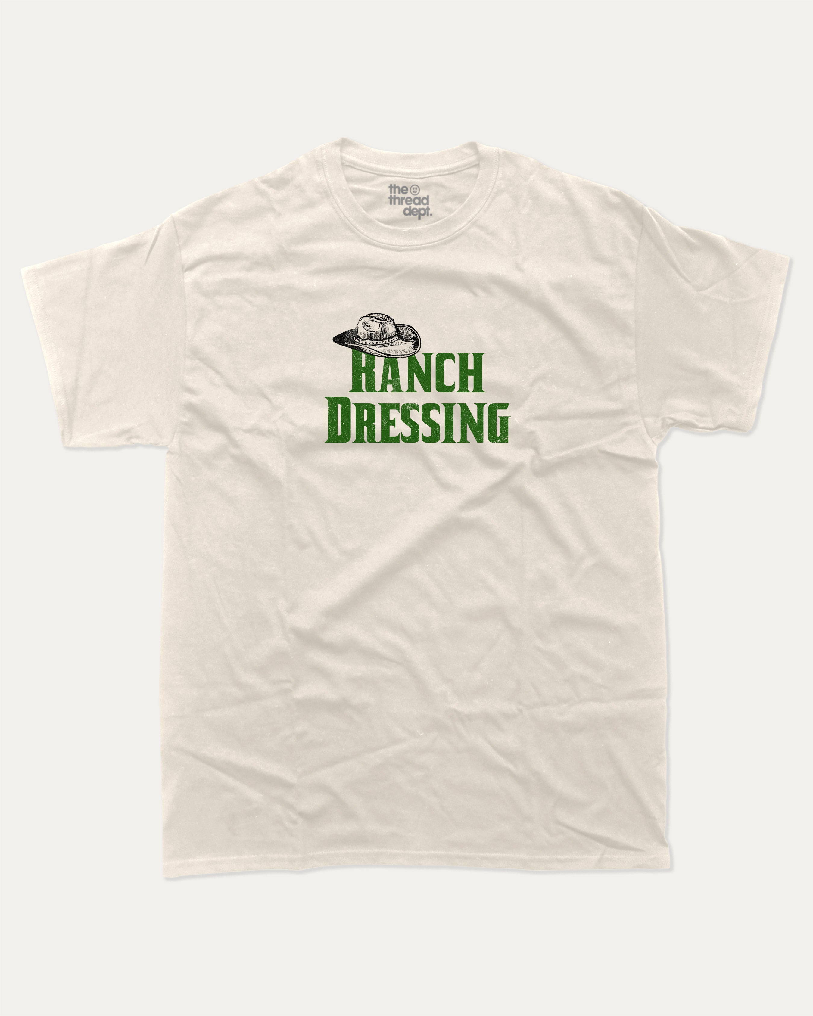 Ranch Dressing graphic tee with bold and humorous print, Funny Food Graphic T shirt, Food Graphic Tee, funny and trendy graphic. Perfect for adults and gift-giving. Cream shirt.