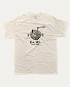 Vintage Japanese Ramen graphic t-shirt with vintage miso ramen print, funny and trendy graphic. Perfect funny gifts for ramen lover. Cream shirt.