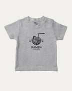 Vintage Japanese Ramen graphic t-shirt with miso ramen print, funny and trendy graphic. Perfect funny gifts for friends. Heather Grey shirt.