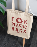 Fuck Plastic Bags - Graphic Canvas Bag