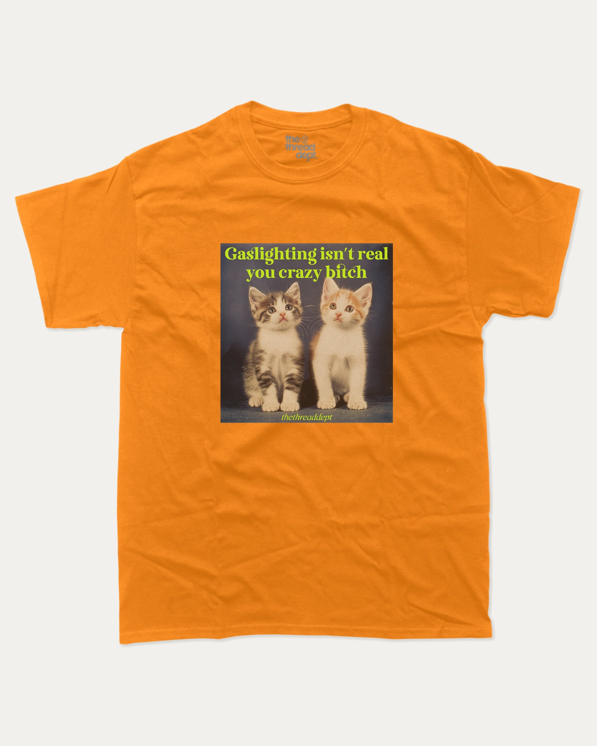 Gaslighting Isn't Real - Graphic Tee - TheThreadDept Funny Animal Grahic T shirt Orgnage