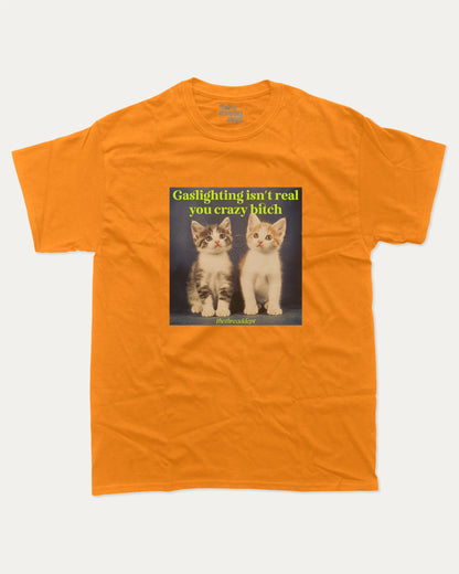 Gaslighting Isn't Real - Graphic Tee - TheThreadDept Funny Animal Grahic T shirt Orgnage