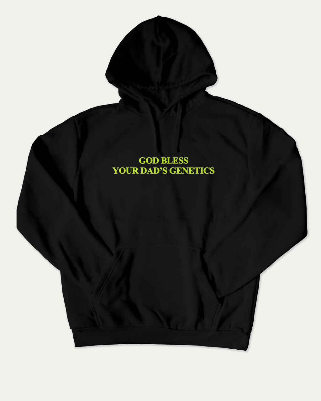 Bod Bless Your  graphic hoodie with retro and trendy artwork, casual streetwear with bold personality. Great for adults and gifting. Black hoodie.