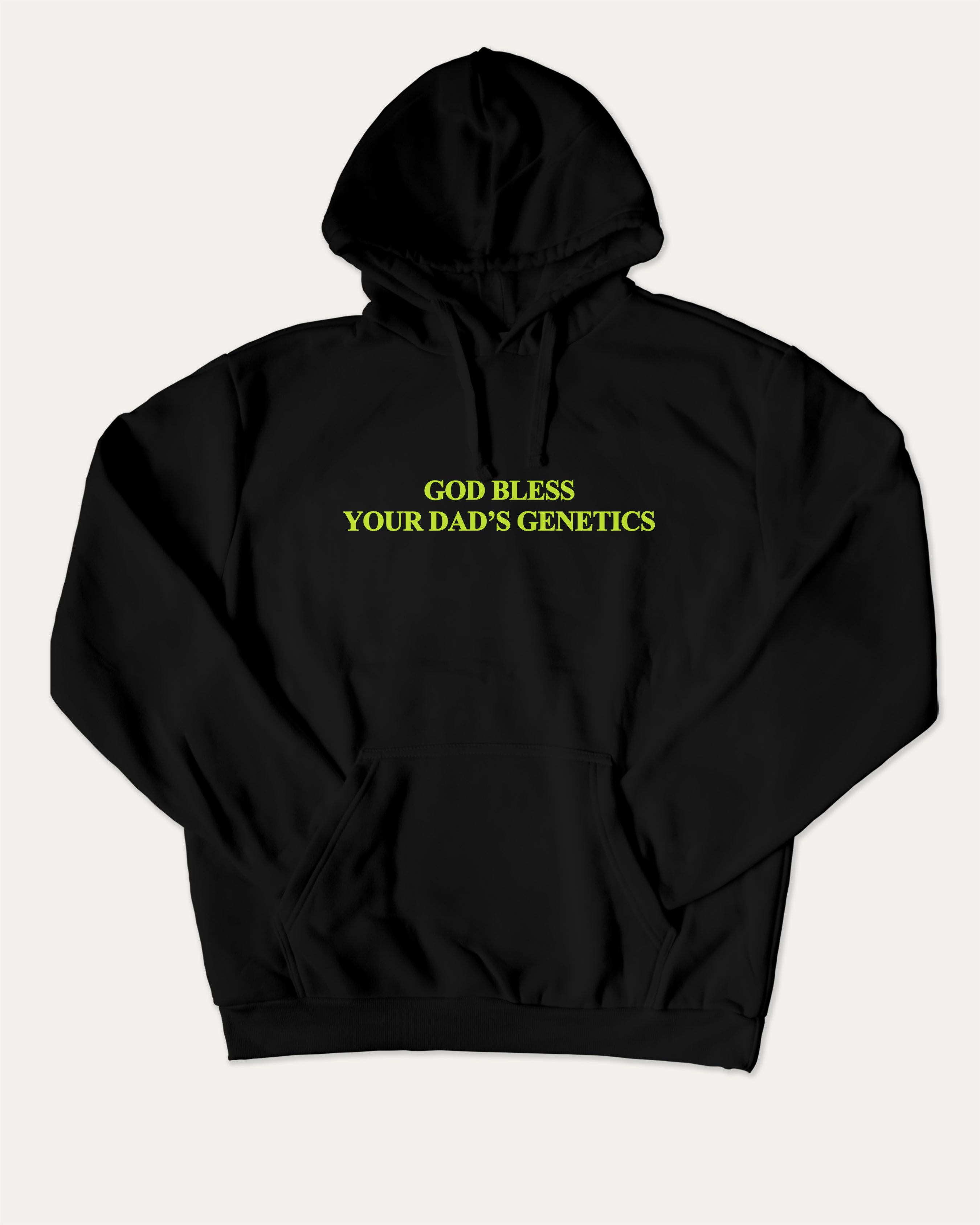 Bod Bless Your  graphic hoodie with retro and trendy artwork, casual streetwear with bold personality. Great for adults and gifting. Black hoodie.