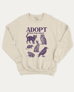 Adopt Black Magic Animals graphic sweatshirt with bold and humorous print, Perfect Gift for Halloween Day, Halloween Day Graphic T shirt,  warm and cozy graphic for everyday wear. Perfect for adults and gift-giving. Natural pullover.