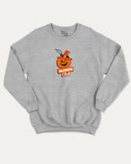 Halloween Club Freshener graphic pullover with funny and cute print, funny and vintage graphic for everyday wear. Perfect funny Halloween gifts for friends and family. Heather Grey pullover.