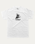 Hello Darkness My Old Friend graphic tee with bold and humorous print, Perfect Gift for Halloween Day, Halloween Graphic T shirt, funny and trendy graphic. Perfect for adults and gift-giving. White shirt.