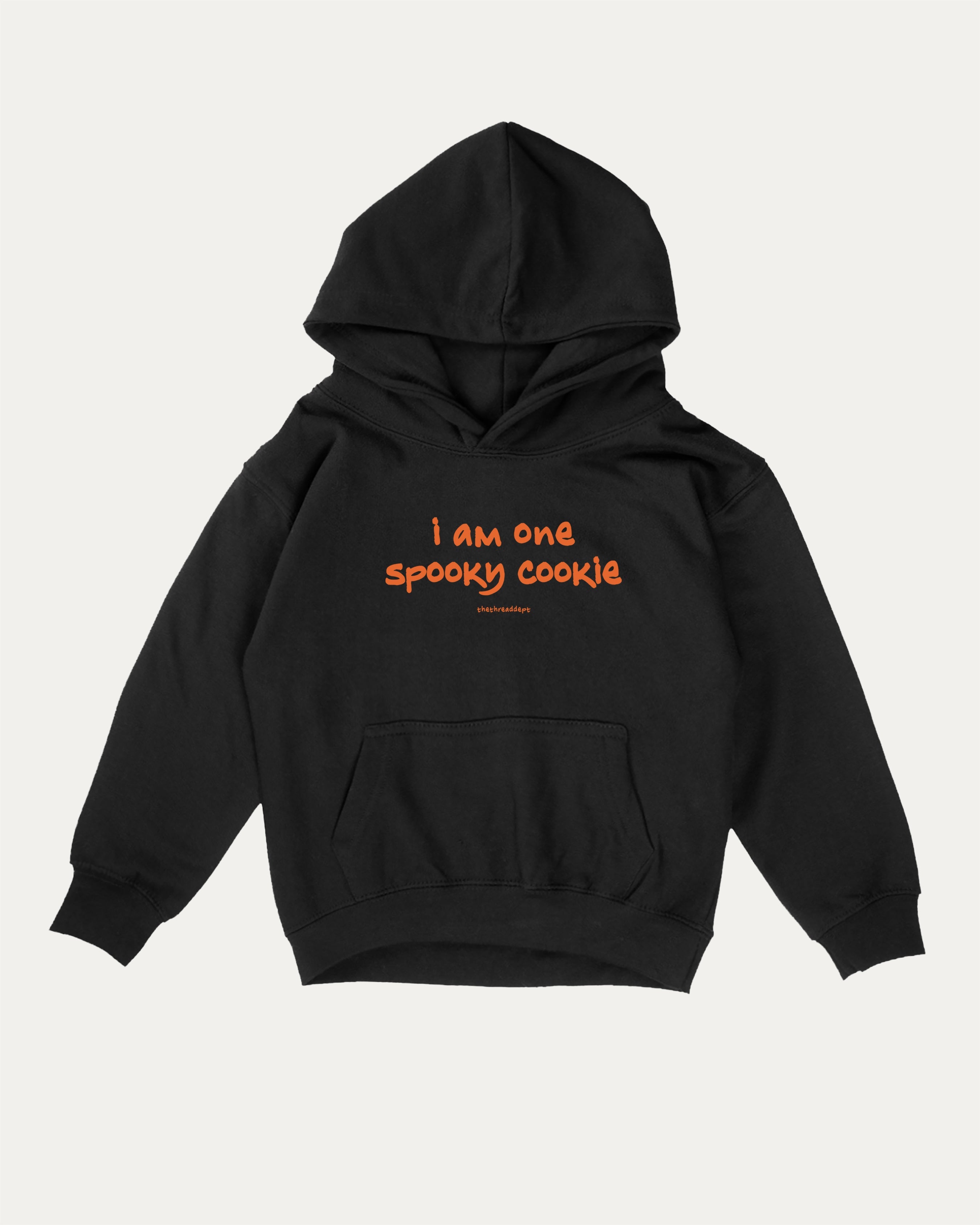 I am one spooky cookie kids graphic hoodie with cozy fit and fun design, perfect for school, play, and gifting. Black kids sweater.
