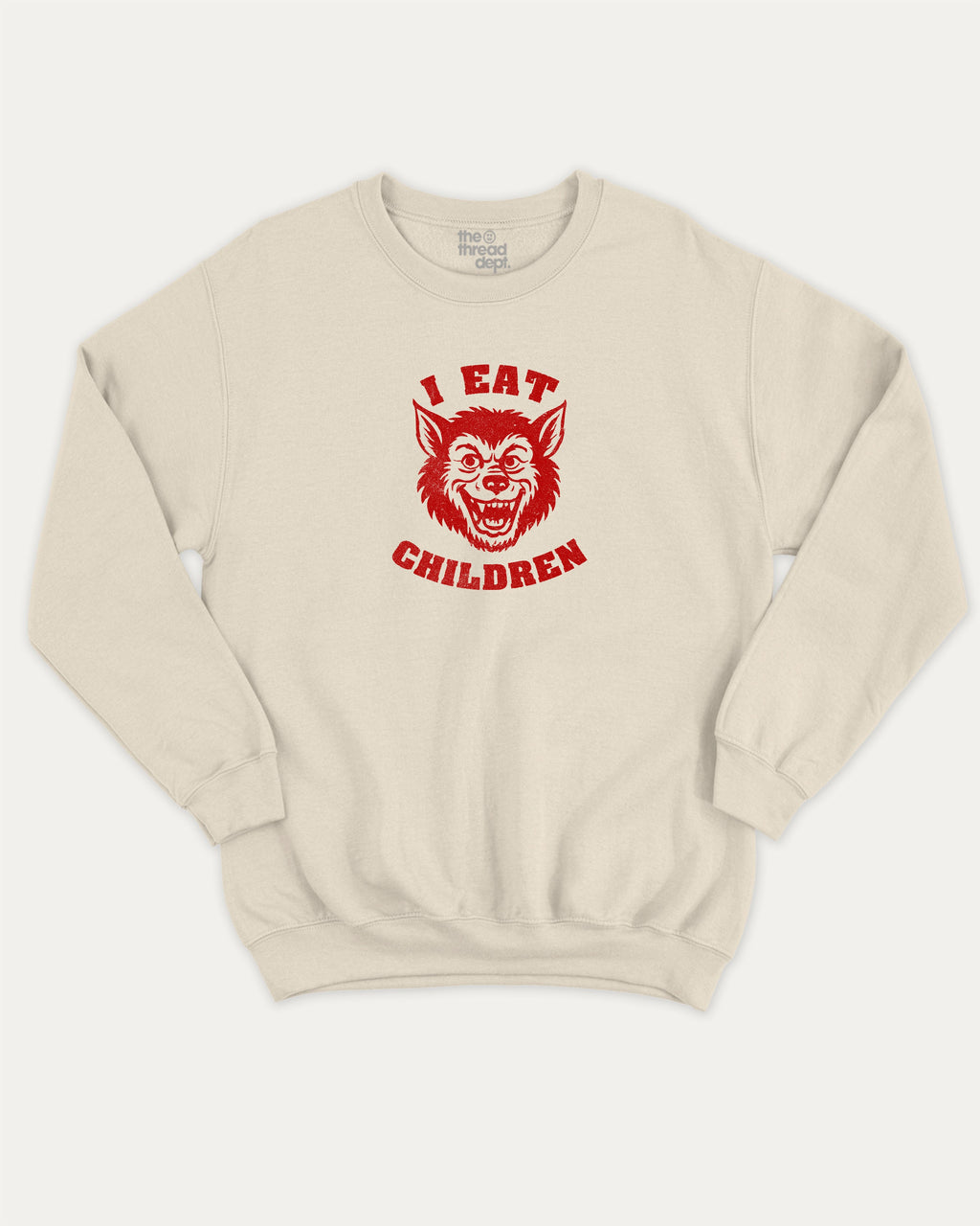 I eat children graphic sweatshirt with bold and humorous print, Perfect Gift for Halloween Day, Halloween Day Graphic T shirt, warm and cozy graphic for everyday wear. Perfect for adults and gift-giving. Natural pullover.