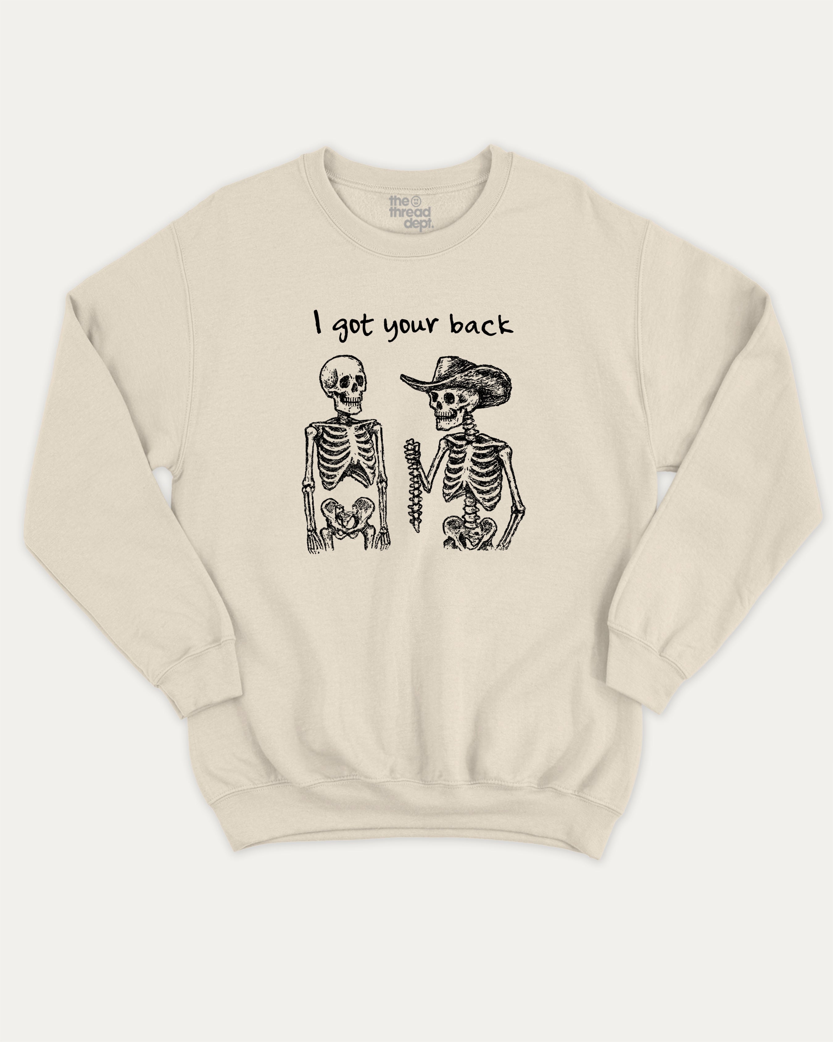 I got your back graphic sweatshirt with bold and humorous print, Perfect Gift for Halloween Day, Halloween Graphic T shirt, warm and cozy graphic for everyday wear. Perfect for adults and gift-giving. Natural pullover.