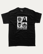 It's the season graphic tee with bold and humorous print, Halloween Graphic T shirt, Perfect Gift for Halloween day, funny and trendy graphic. Perfect for adults and gift-giving. Black shirt.
