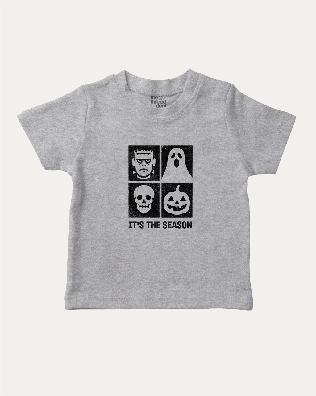 It's the season graphic tee with bold and humorous print, Halloween Graphic T shirt, Perfect Gift for Halloween day, funny and trendy graphic. Perfect for adults and gift-giving. Heather Grey shirt.