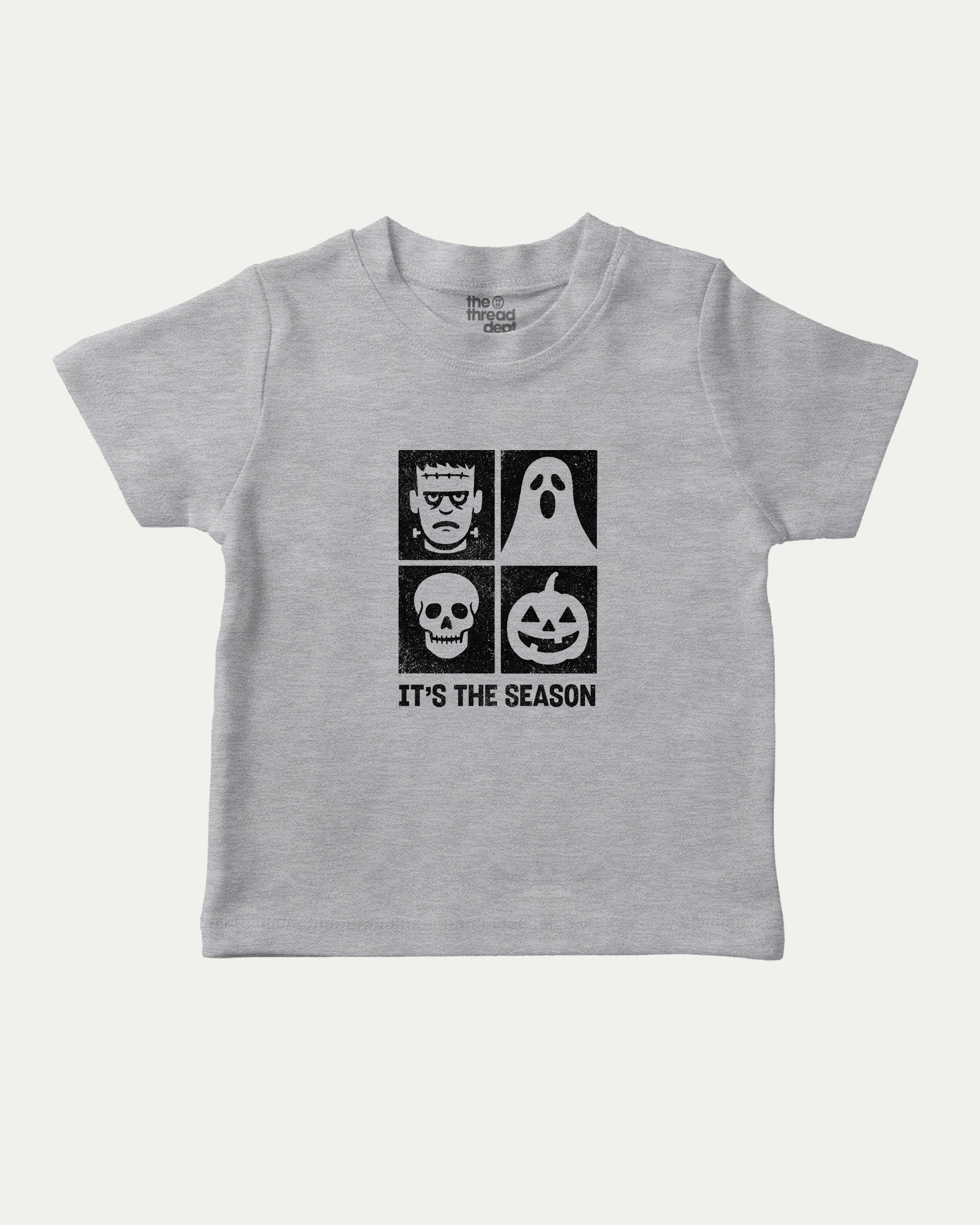 It's the season graphic tee with bold and humorous print, Halloween Graphic T shirt, Perfect Gift for Halloween day, funny and trendy graphic. Perfect for adults and gift-giving. Heather Grey shirt.