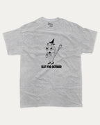 Slut for October graphic tee with bold and humorous print, Perfect Gift for Halloween Day, Halloween Graphic T shirt, Funny Halloween Graphic T shirt, funny and trendy graphic. Perfect for adults and gift-giving. Heather Grey shirt.